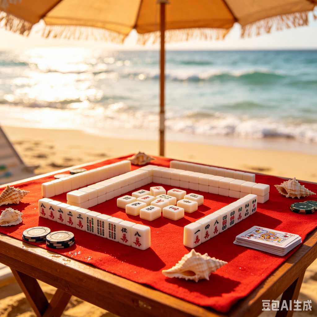 wooden mahjong set